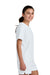 Sport-Tek YST440 Youth Club Moisture Wicking Short Sleeve Crewneck T-Shirt White/White Model Side