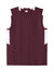 Sport-Tek YST441 Youth Club Moisture Wicking V-Neck Tank Top Maroon/White Flat Front
