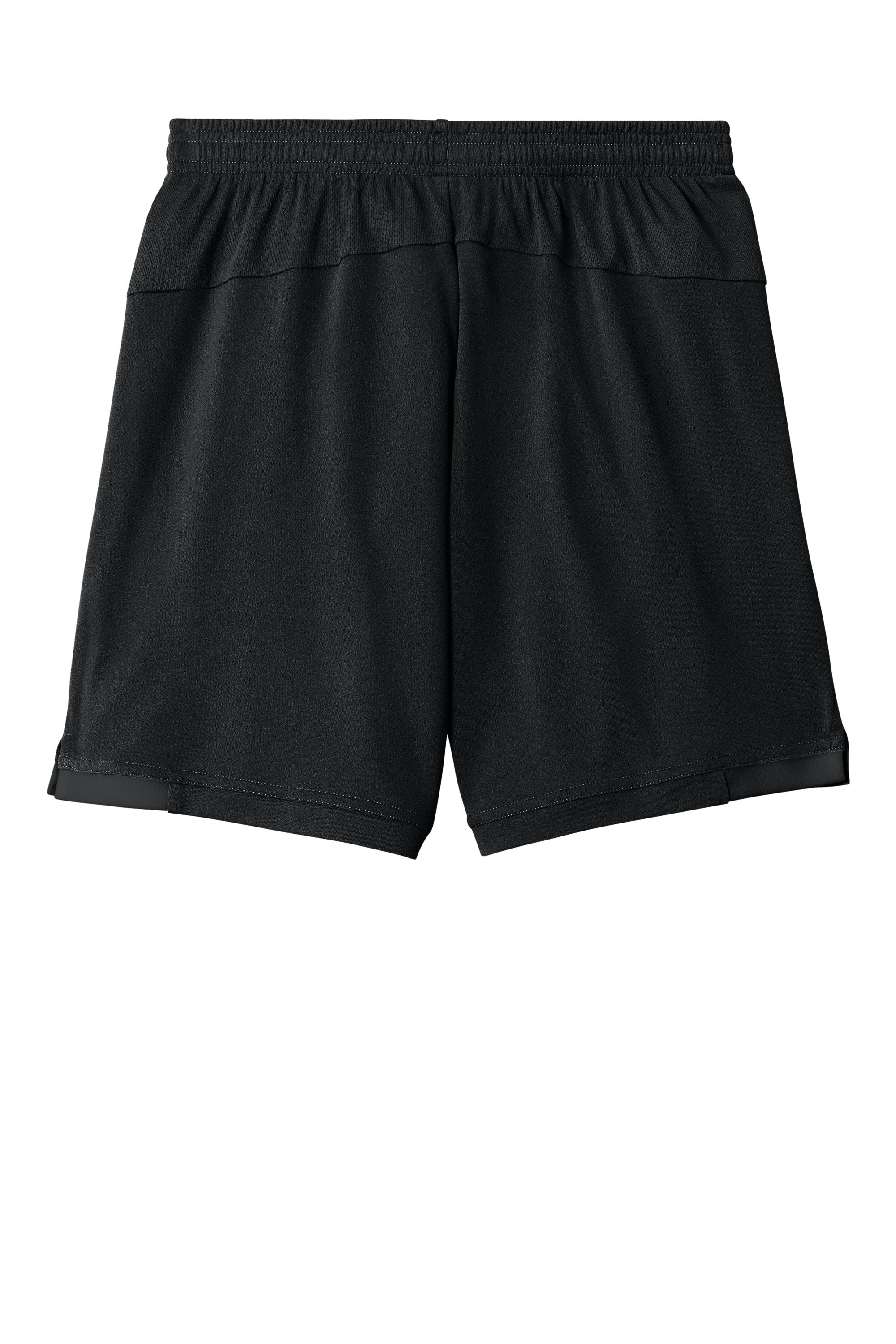 Sport-Tek YST4420 Youth Club Shorts Black/Black Flat Back