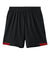 Sport-Tek YST4420 Youth Club Shorts Black/Deep Red Flat Front