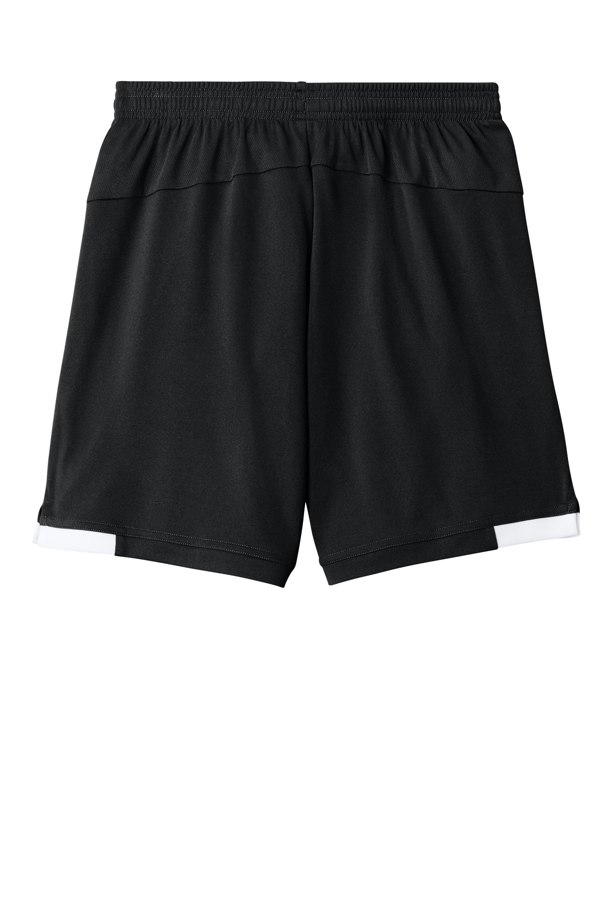 Sport-Tek YST4420 Youth Club Shorts Black/White Flat Back