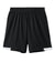 Sport-Tek YST4420 Youth Club Shorts Black/White Flat Front