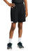 Sport-Tek YST4420 Youth Club Shorts Black/White Model Front