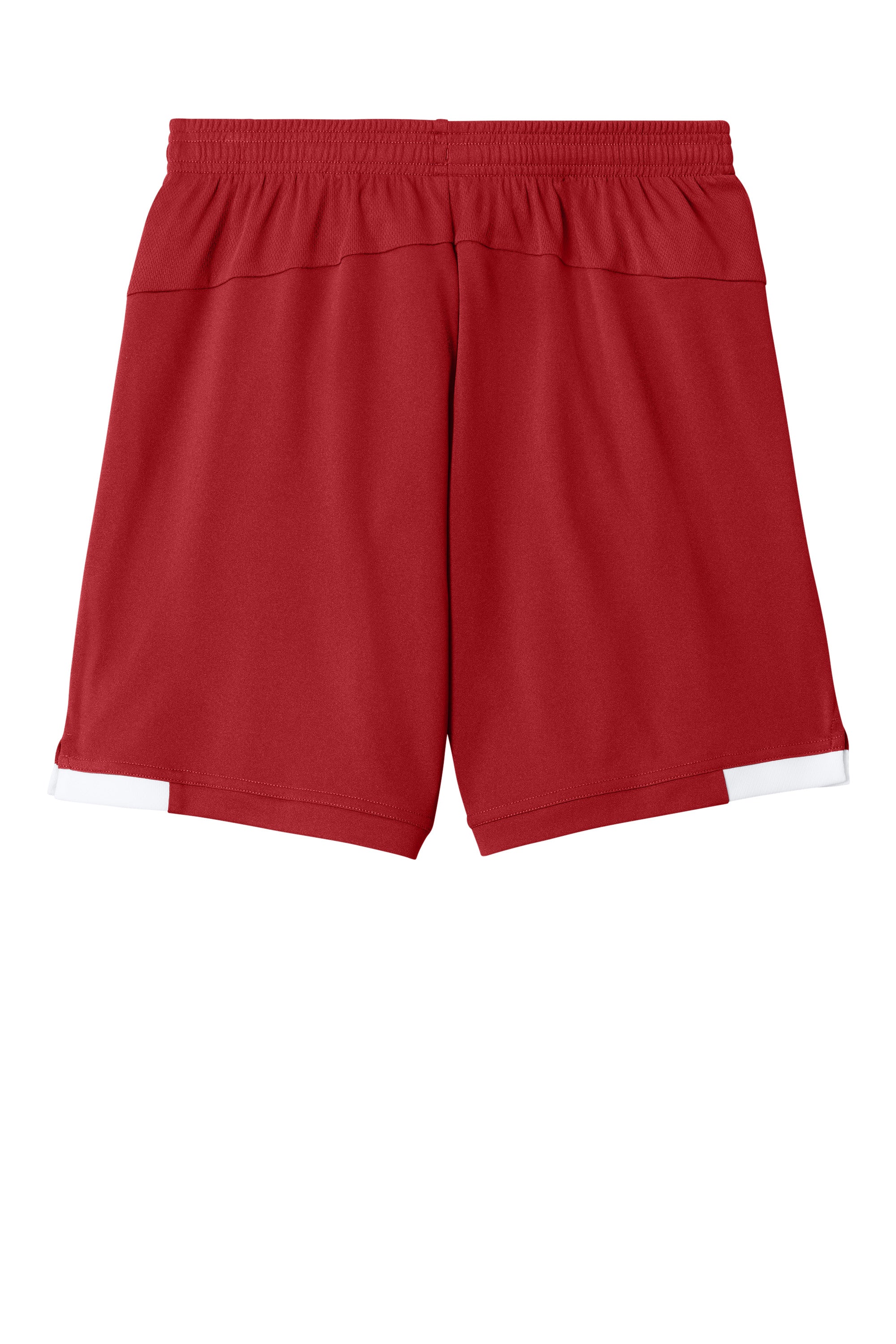 Sport-Tek YST4420 Youth Club Shorts Deep Red/White Flat Back