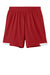 Sport-Tek YST4420 Youth Club Shorts Deep Red/White Flat Front