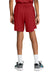 Sport-Tek YST4420 Youth Club Shorts Deep Red/White Model Back