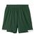 Sport-Tek YST4420 Youth Club Shorts Forest Green/White Flat Front