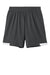 Sport-Tek YST4420 Youth Club Shorts Iron Grey/White Flat Front