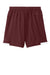 Sport-Tek YST4420 Youth Club Shorts Maroon/White Flat Back