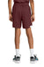 Sport-Tek YST4420 Youth Club Shorts Maroon/White Model Back