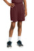 Sport-Tek YST4420 Youth Club Shorts Maroon/White Model Front