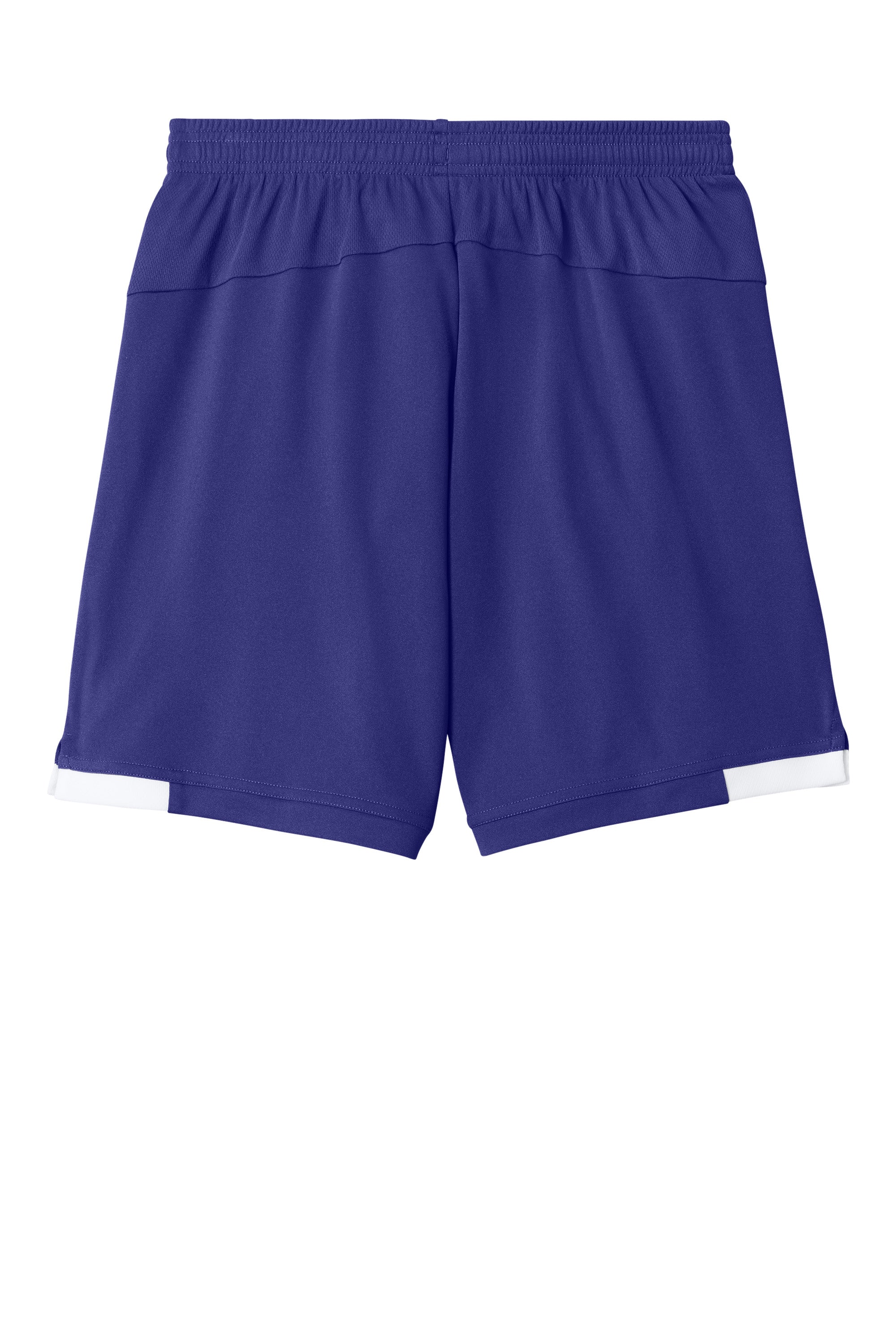 Sport-Tek YST4420 Youth Club Shorts Purple/White Flat Back