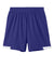 Sport-Tek YST4420 Youth Club Shorts Purple/White Flat Front