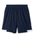 Sport-Tek YST4420 Youth Club Shorts True Navy Blue/White Flat Front