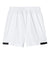 Sport-Tek YST4420 Youth Club Shorts White/Black Flat Back