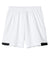 Sport-Tek YST4420 Youth Club Shorts White/Black Flat Front