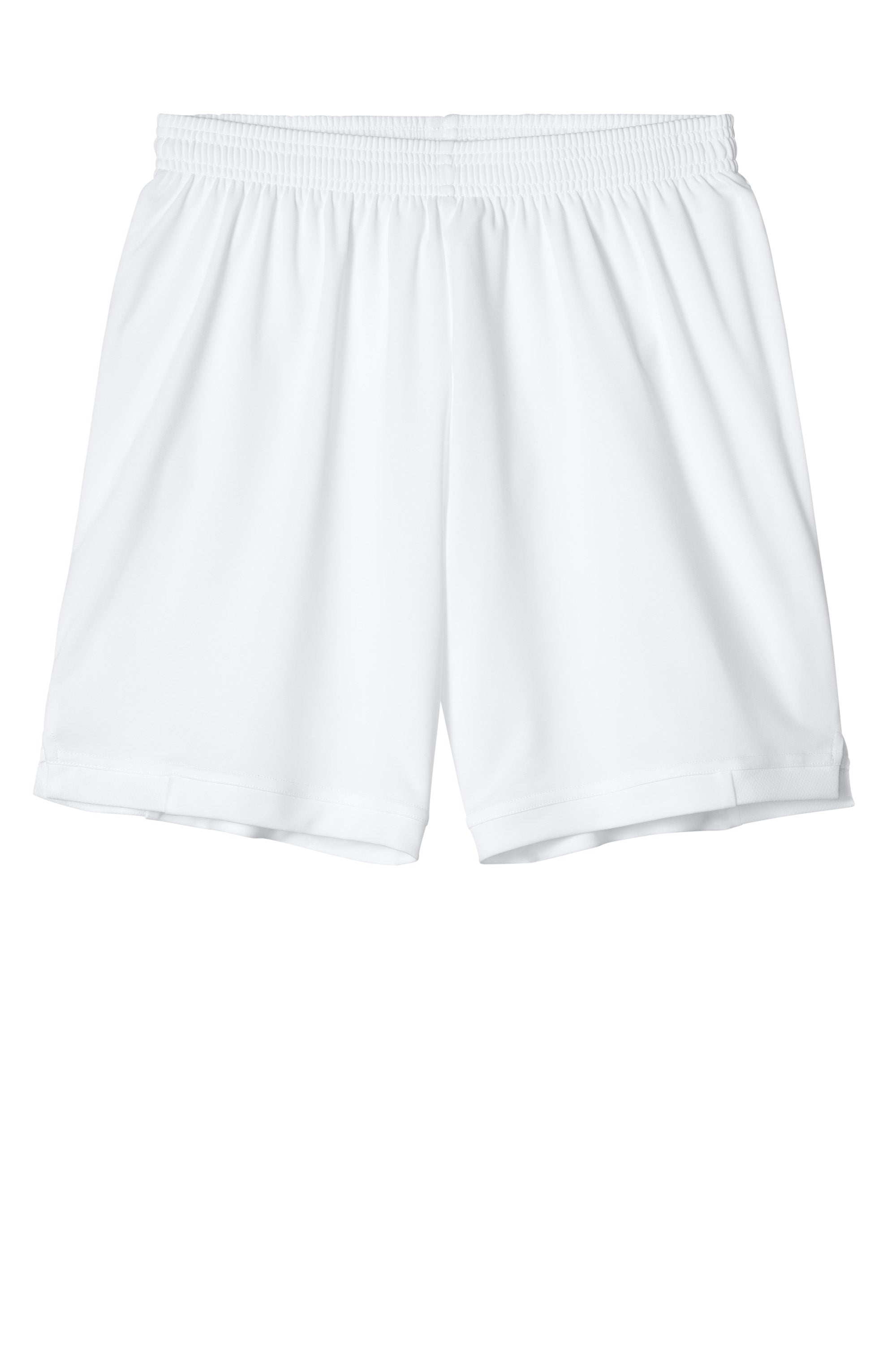 Sport-Tek YST4420 Youth Club Shorts White/White Flat Front