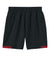 Sport-Tek YST442 Youth Club Moisture Wicking Shorts Black/Deep Red Flat Back