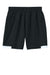 Sport-Tek YST442 Youth Club Moisture Wicking Shorts Black/White Flat Back