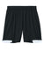 Sport-Tek YST442 Youth Club Moisture Wicking Shorts Black/White Flat Front