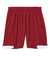 Sport-Tek YST442 Youth Club Moisture Wicking Shorts Deep Red/White Flat Front