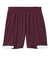Sport-Tek YST442 Youth Club Moisture Wicking Shorts Maroon/White Flat Front