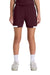 Sport-Tek YST442 Youth Club Moisture Wicking Shorts Maroon/White Model Front