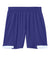 Sport-Tek YST442 Youth Club Moisture Wicking Shorts Purple/White Flat Front