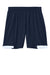 Sport-Tek YST442 Youth Club Moisture Wicking Shorts True Navy Blue/White Flat Front