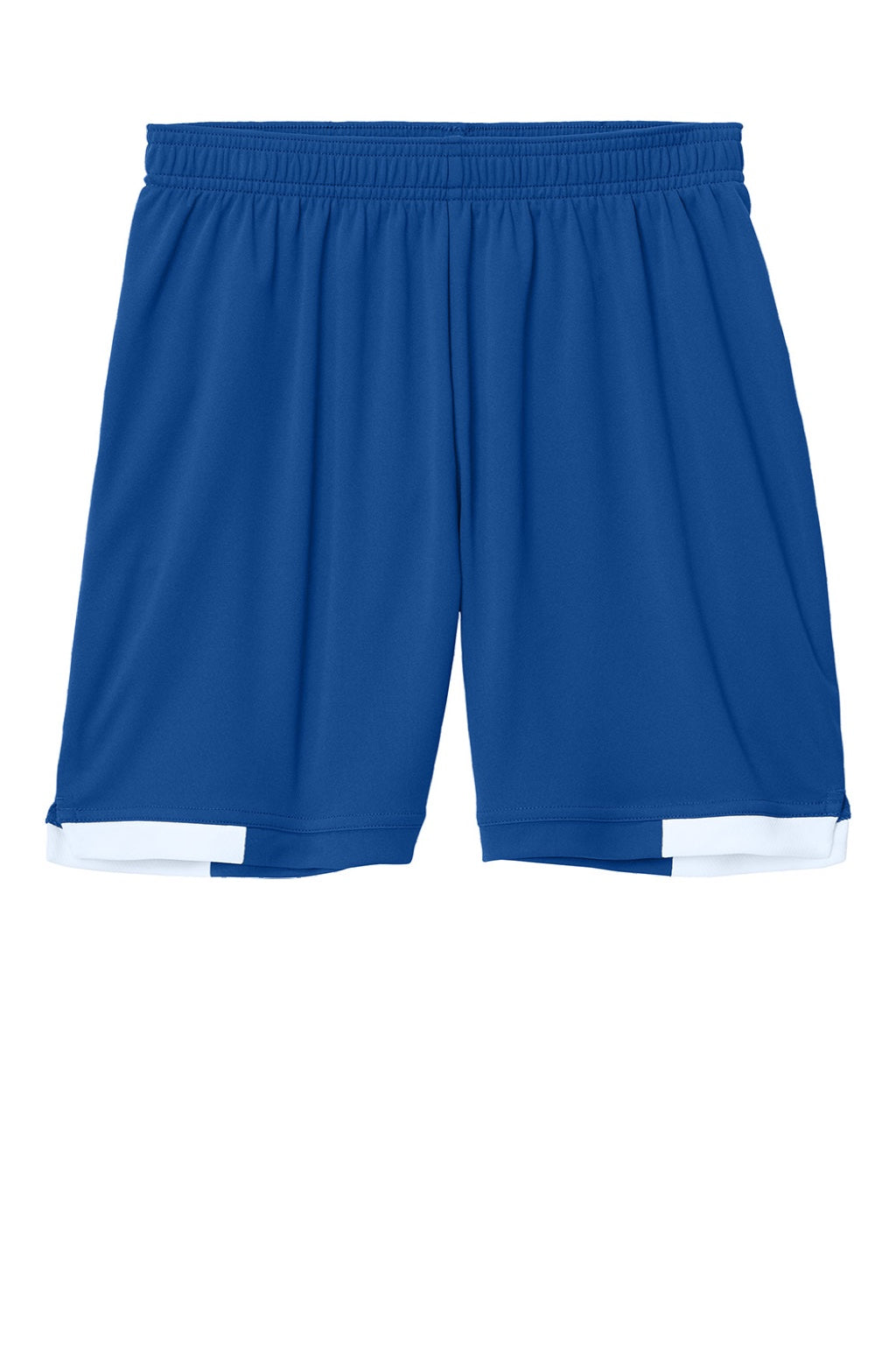 Sport-Tek YST442 Youth Club Moisture Wicking Shorts True Royal Blue/White Flat Front