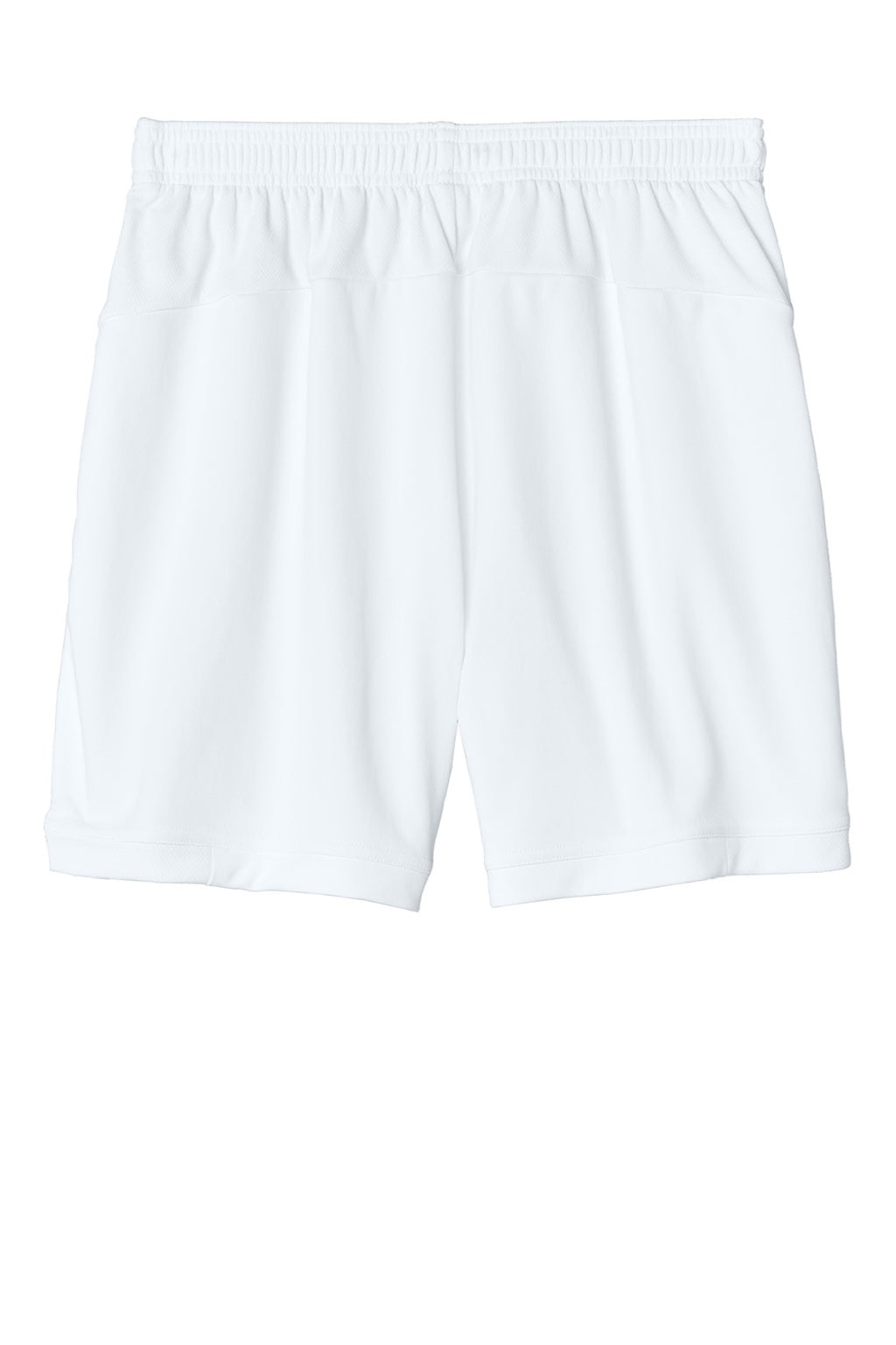 Sport-Tek YST442 Youth Club Moisture Wicking Shorts White/White Flat Back