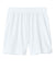 Sport-Tek YST442 Youth Club Moisture Wicking Shorts White/White Flat Front