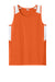 Sport-Tek YST446 Youth Club Track Tank Top Deep Orange/White Flat Front