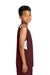 Sport-Tek YST446 Youth Club Track Tank Top Maroon/White Model Side
