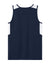 Sport-Tek YST446 Youth Club Track Tank Top True Navy Blue/White Flat Back