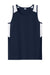 Sport-Tek YST446 Youth Club Track Tank Top True Navy Blue/White Flat Front
