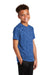 Sport-Tek YST460 Youth Digi Camo Moisture Wicking Short Sleeve Crewneck T-Shirt Royal Blue Model 3q