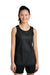 Sport-Tek YST5000 Youth Moisture Wicking Reversible Mesh Tank Top Black/White Model Front