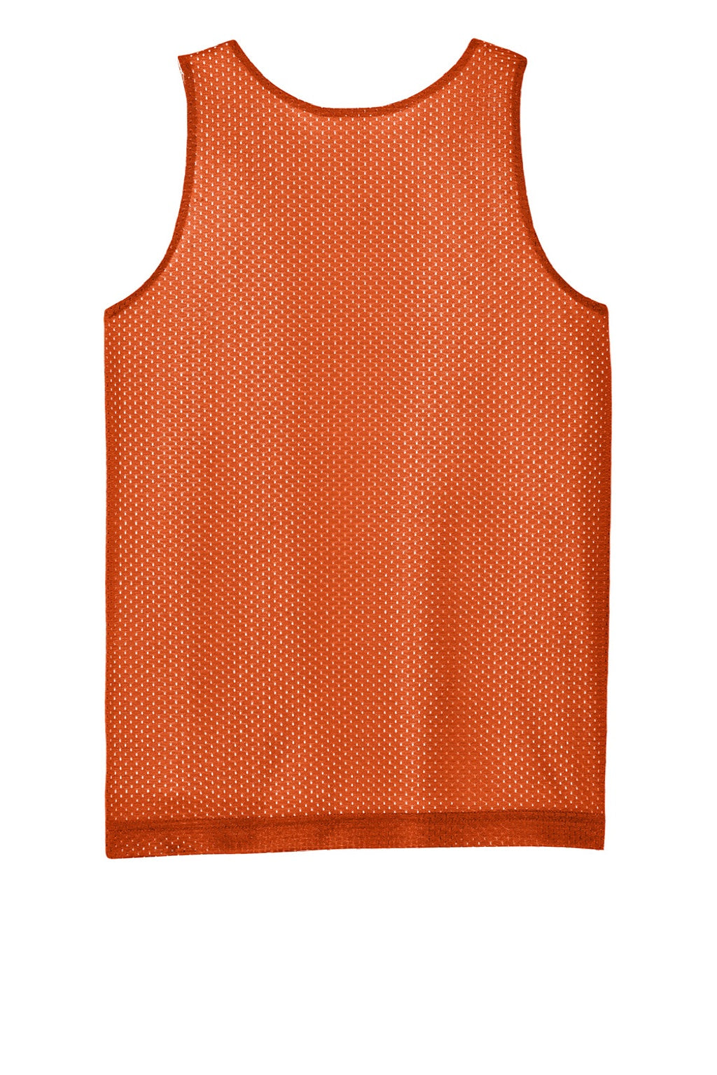 Sport-Tek YST5000 Youth Moisture Wicking Reversible Mesh Tank Top Deep Orange/White Flat Back