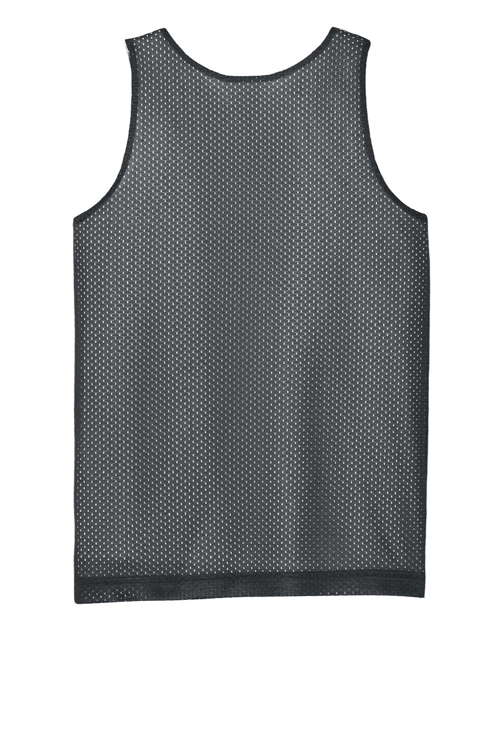 Sport-Tek YST5000 Youth Moisture Wicking Reversible Mesh Tank Top Iron Grey/White Flat Back