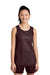 Sport-Tek YST5000 Youth Moisture Wicking Reversible Mesh Tank Top Maroon/White Model Front