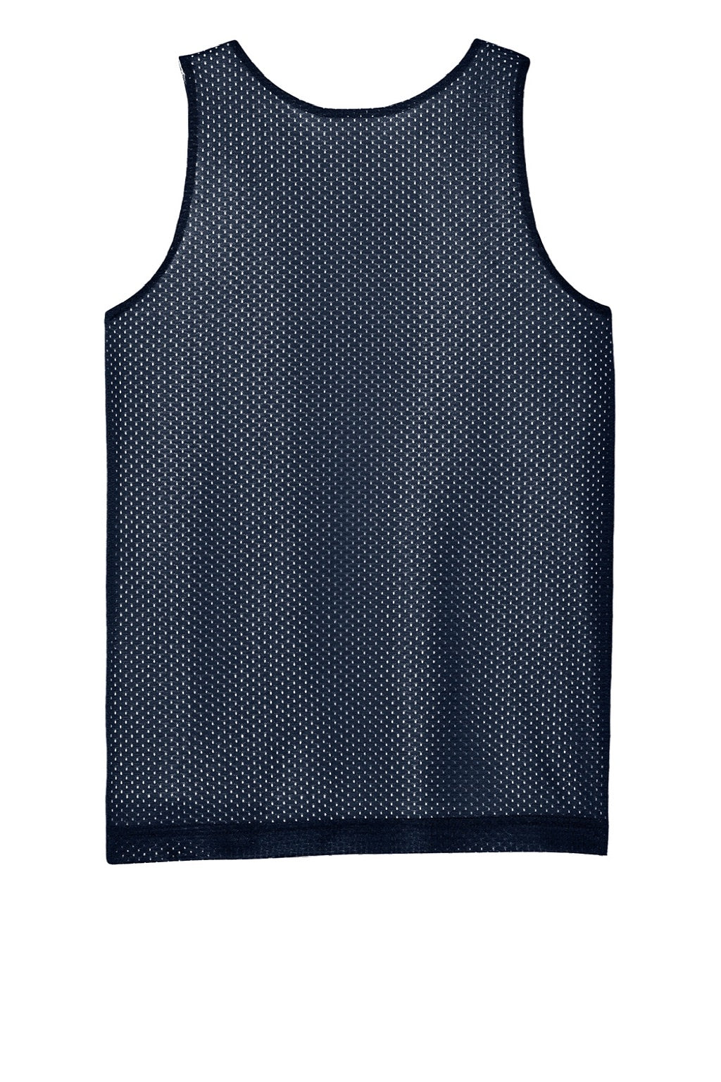 Sport-Tek YST5000 Youth Moisture Wicking Reversible Mesh Tank Top True Navy Blue/White Flat Back