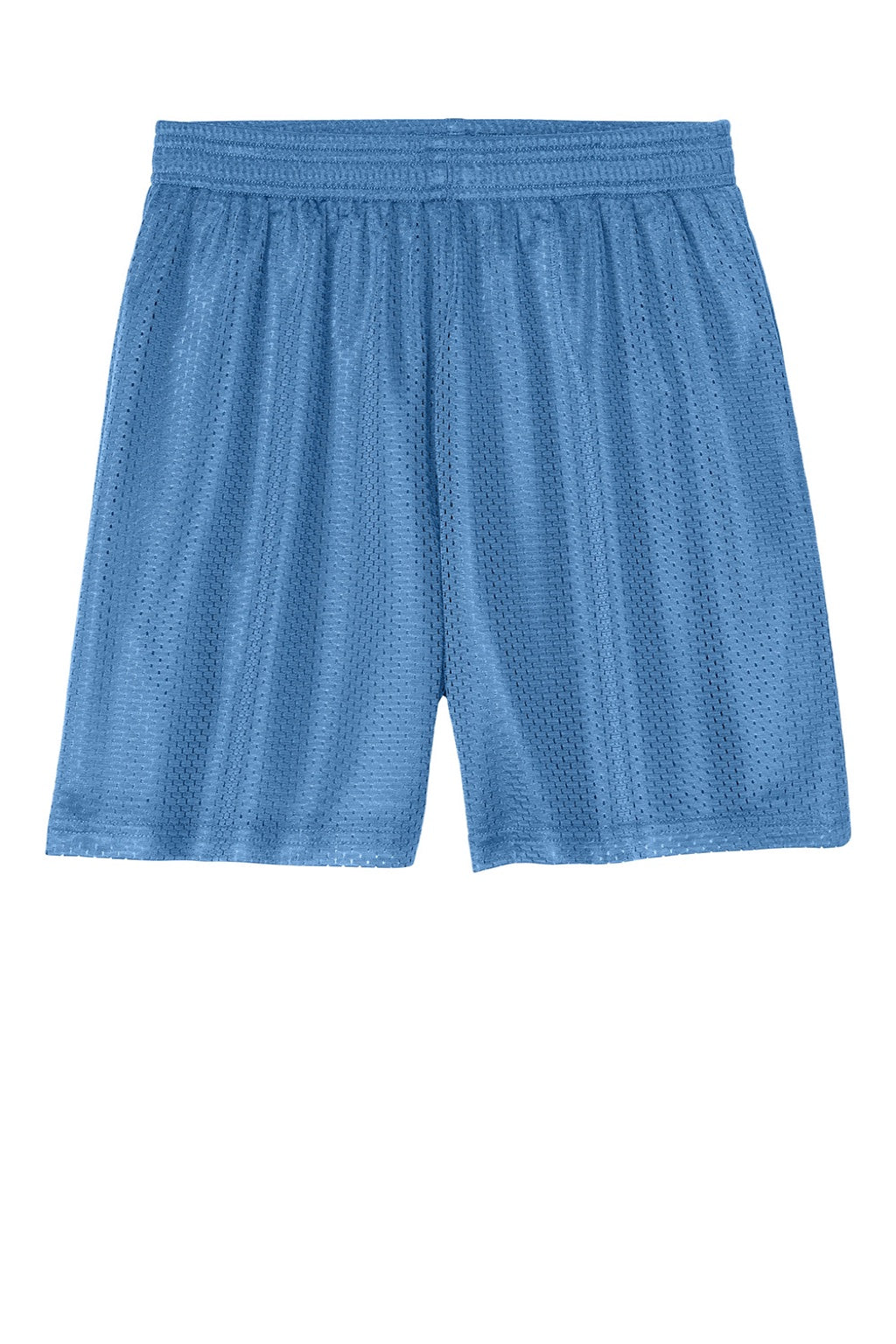 Sport-Tek YST5100 Youth Moisture Wicking Mesh Athletic Shorts Carolina Blue Flat Front