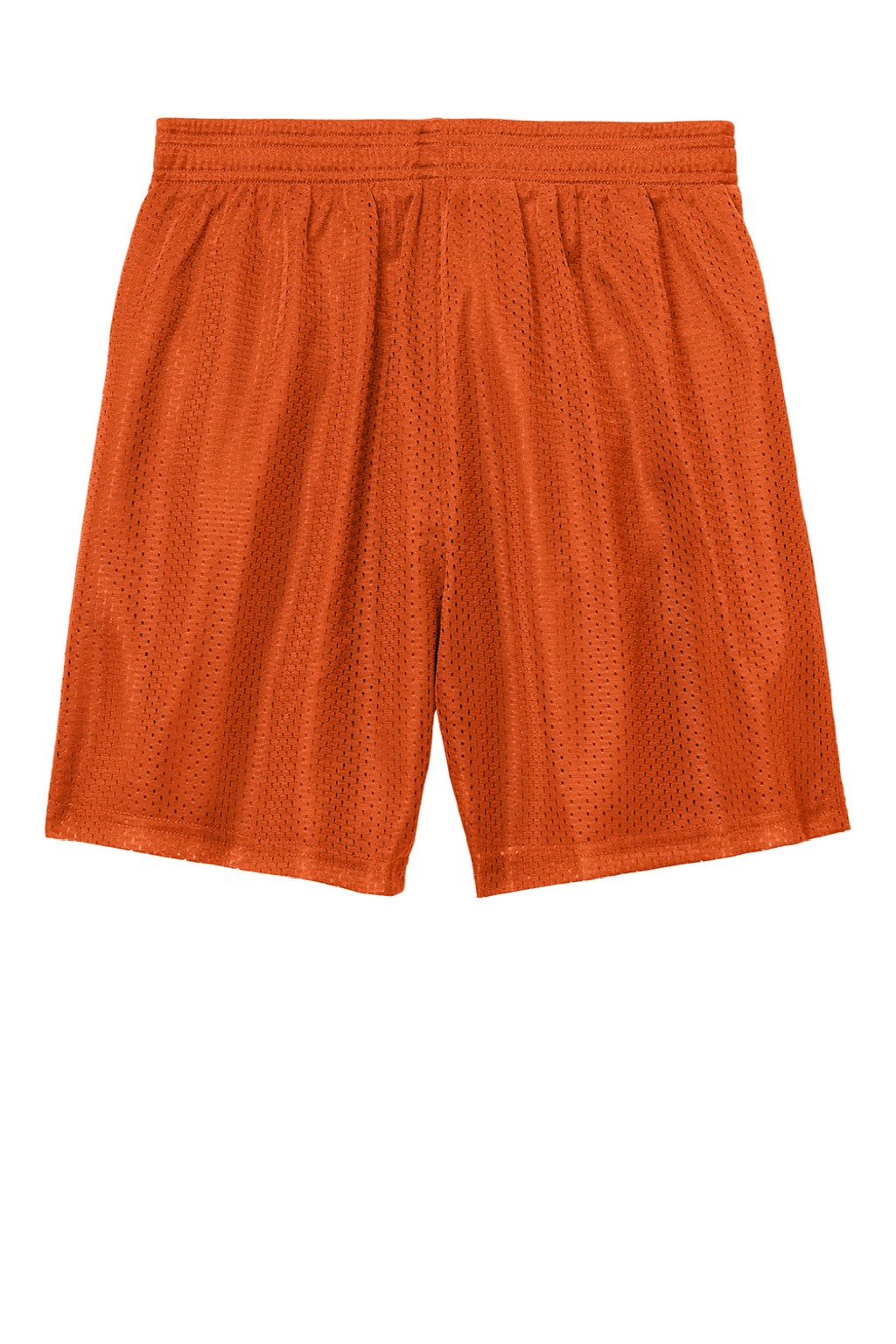 Sport-Tek YST5100 Youth Moisture Wicking Mesh Athletic Shorts Deep Orange Flat Back