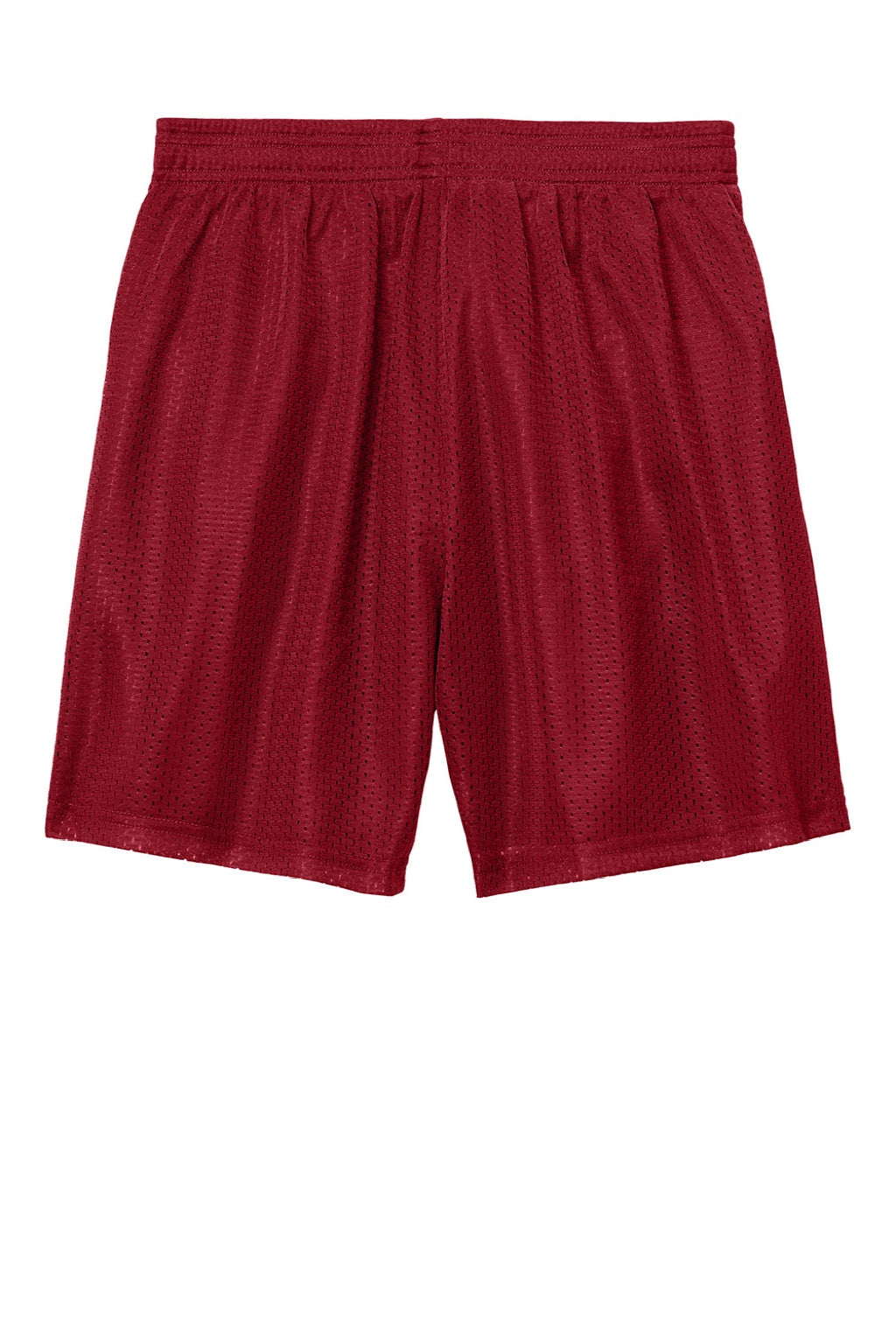 Sport-Tek YST5100 Youth Moisture Wicking Mesh Athletic Shorts Deep Red Flat Back