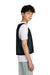 Sport-Tek YST512 Youth Reversible Lacrosse Pinnie Tank Top Black/White Model Side