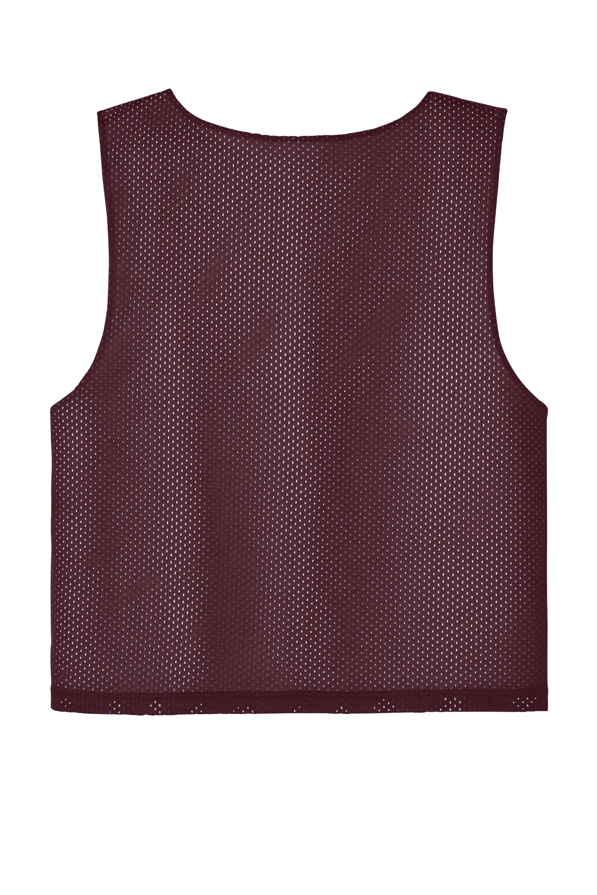 Sport-Tek YST512 Youth Reversible Lacrosse Pinnie Tank Top Maroon/White Flat Back