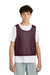 Sport-Tek YST512 Youth Reversible Lacrosse Pinnie Tank Top Maroon/White Model Front