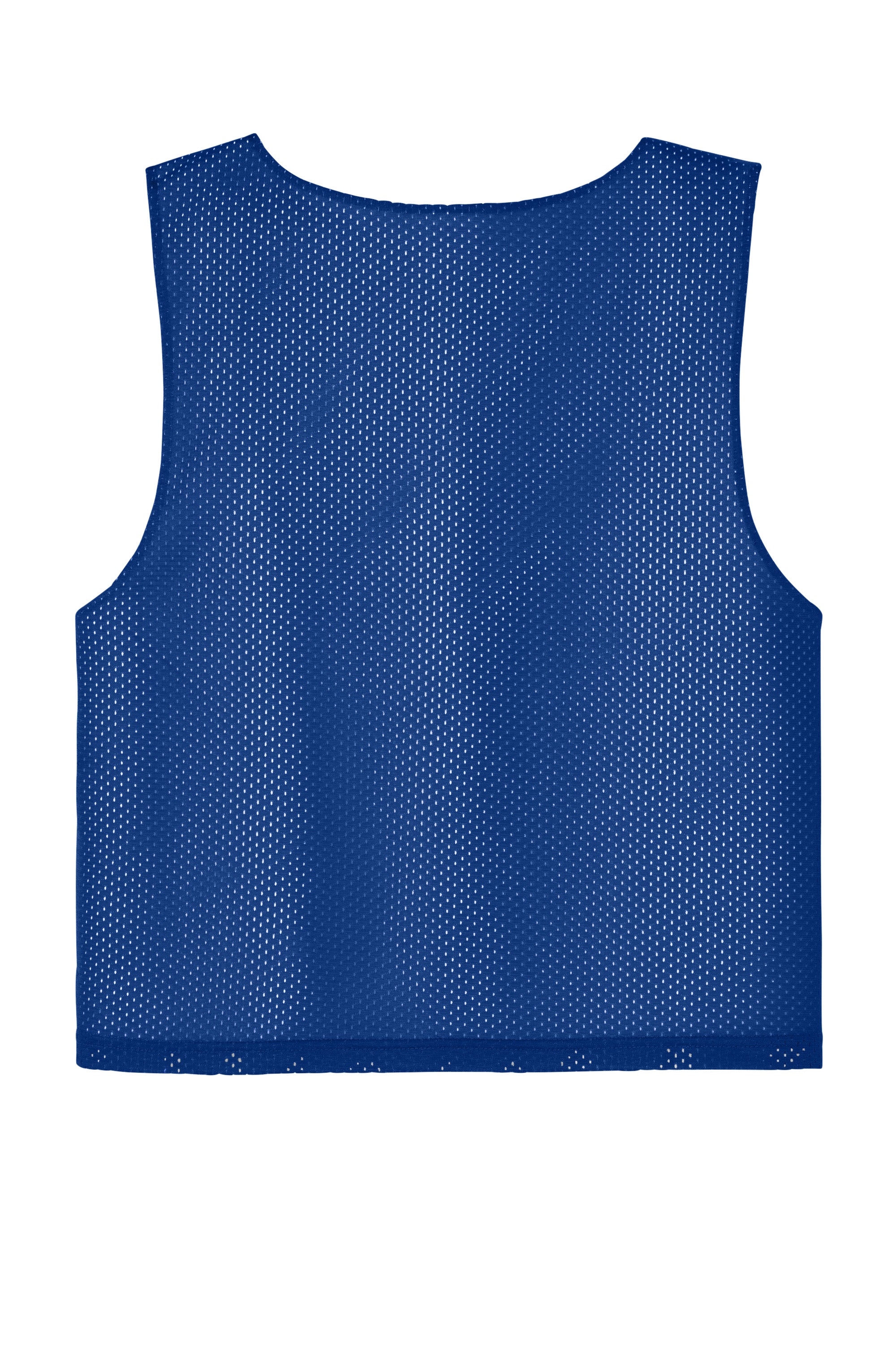 Sport-Tek YST512 Youth Reversible Lacrosse Pinnie Tank Top True Royal Blue/White Flat Back