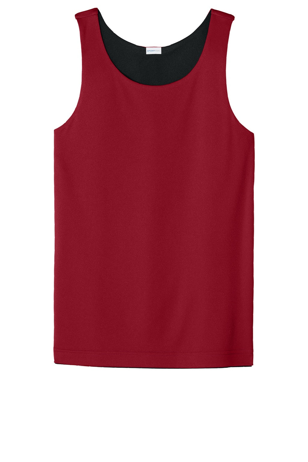 Sport-Tek YST551 Youth Moisture Wicking Competitor Rev Tank Top Deep Red/Black Flat Front
